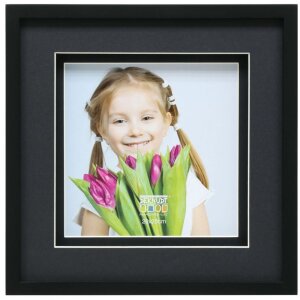 Deknudt S67NK Holzrahmen 3D Doppelpassepartout in Braun, Größe 67x75 cm