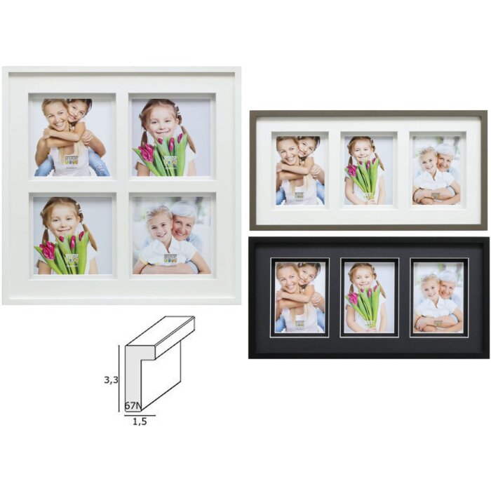 Deknudt S67NK Fotogalerie Doppelpassepartout Holzrahmen mit 3D-Effekt