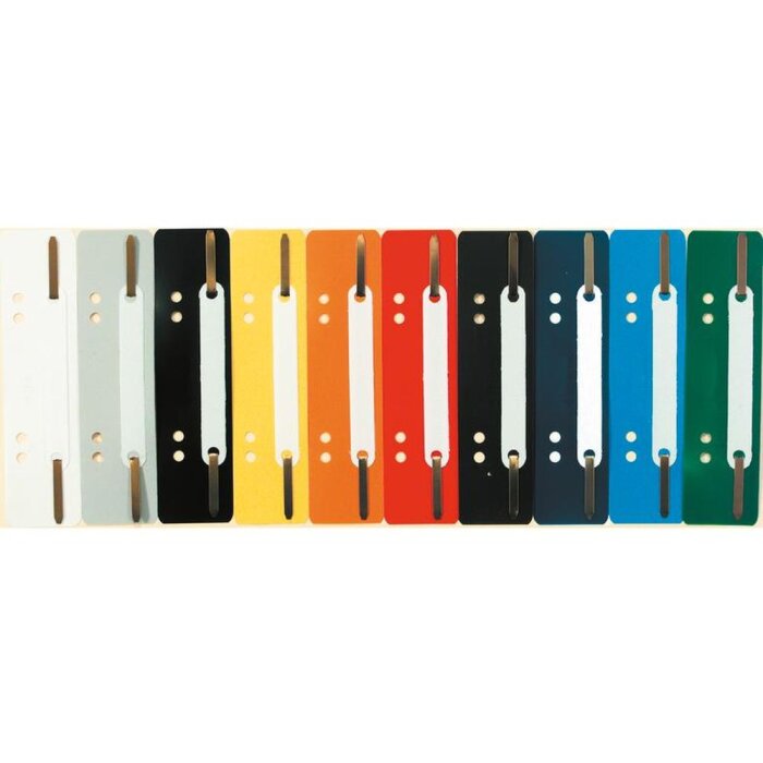 Exacompta clip-on benzi de capsare din plastic DIN A4 perforație dublă 60/80 mm 25 bucăți