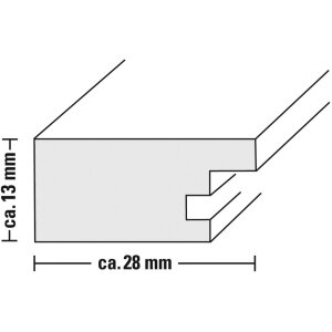 Rama din lemn Skara, alb, 30 x 40 cm