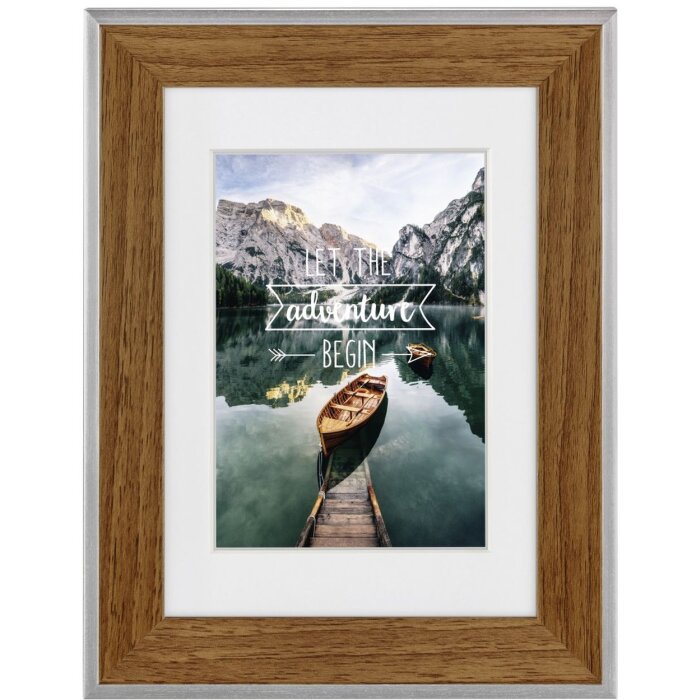 Rama din plastic Sierra, nuc, 20 x 20 cm