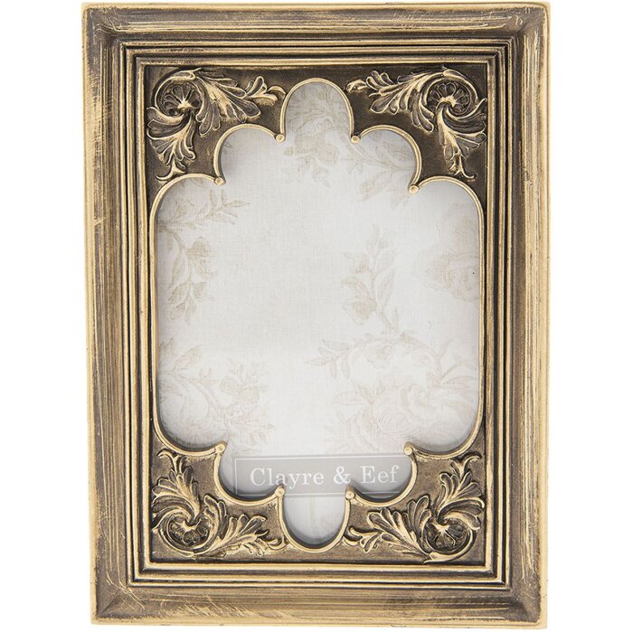Clayre & Eef Fotorahmen 2F0561 golden 13x2x18 cm für 10x15 cm Fotos