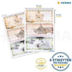 HERMA Schuletiketten Katzen beglimmert
