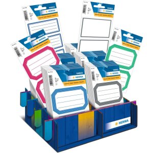 HERMA Schuletiketten neutral roter Rand 82x55 mm