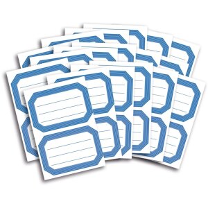 HERMA Schuletiketten neutral blauer Rand 82x55 mm