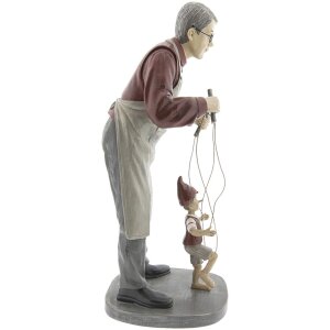 Decorațiune Bărbat cu marionetă 6PR2417 multicolor 36 cm polyresin