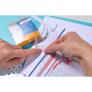 HERMA Verstärkungsringe selbstklebend auf Rolle Ø 12 mm transparent 500 St.