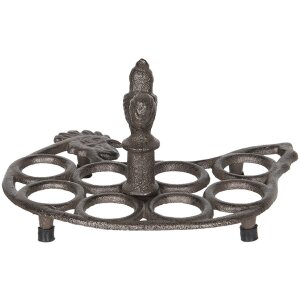 Clayre & Eef Eierhalter Huhn 6Y2998 braun 21x16x12 cm