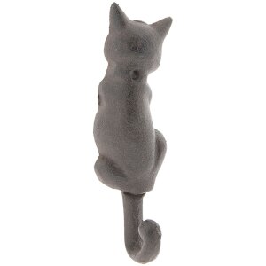 Clayre & Eef Wandhaken Katze 6Y3045 braun 5x3x17 cm