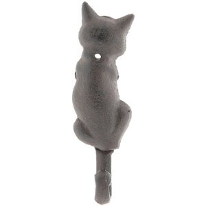 Clayre & Eef Wandhaken Katze 6Y3045 braun 5x3x17 cm