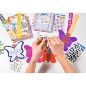 HERMA Sticker Buchstaben Stone geprägt mehrfarbig