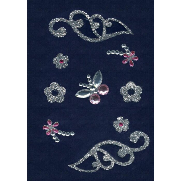 HERMA Glam Rocks Flügel Handyaufkleber in Silber, Größe 50x50 mm