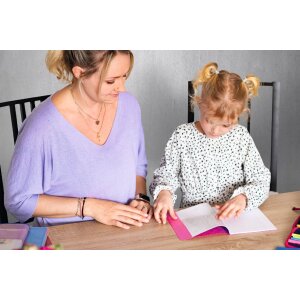 HERMA 7432 Heftschoner PP A5 gedeckt pink mit Beschriftungsetikett