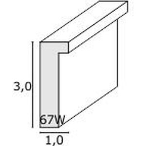 Deknudt Bilderrahmen mit Passepartout naturfarbe Holz S67WH