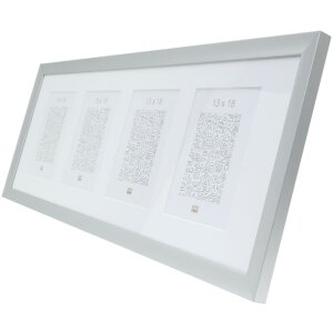 S021D1 Rama pentru galerie din aluminiu argintiu pentru 4 fotografii 10x15 cm