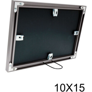 S021D7 Rama pentru galerie din aluminiu de culoare gri pentru 2 fotografii 10x15 cm