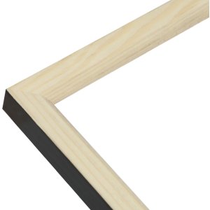 Deknudt S233H2 Holzrahmen in Naturfarbe mit schwarzer Außenkante 20x28 cm