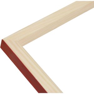 Deknudt S233H4 Holzrahmen in Naturfarbe mit roter Außenkante 24x30 cm