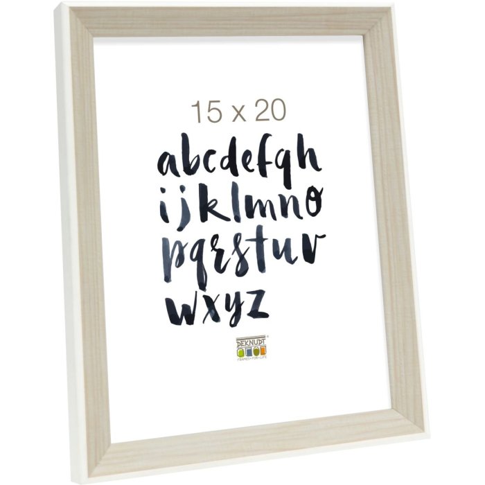 Deknudt S46CH1 Bilderrahmen in Naturfarbe mit weißer Kante 20x30 cm