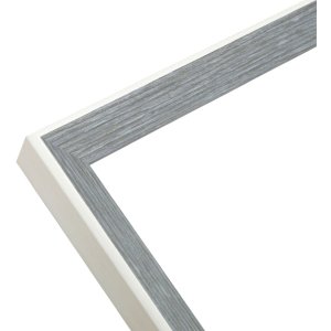 Deknudt S46CH7 Bilderrahmen grau-blau weißer Kante 20x30 cm