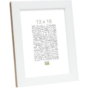 Deknudt S46JH1 Holzrahmen in weiß mit holzfarbiger...