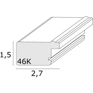 S46KF1 Cadru din lemn alb cu bordură perlată 13x18 cm