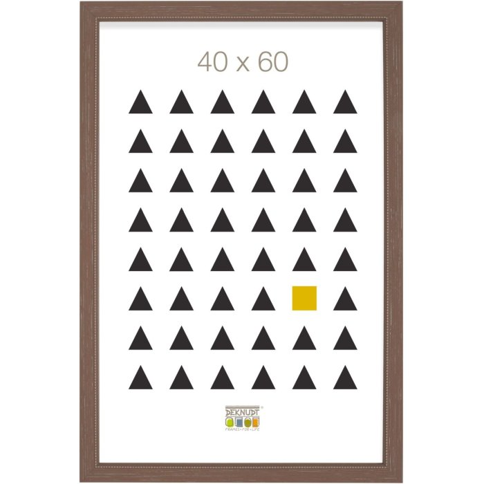 Deknudt S46KF3 Holzrahmen beige mit Perlenbiese 15x15 cm