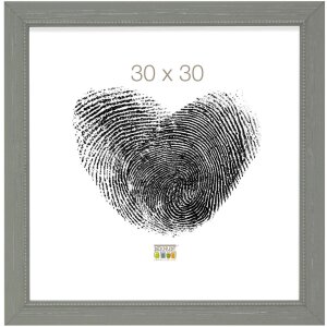 Deknudt S46KF7 Ramă Foto Din Lemn Gri Cu Margine Cu Perle 20x20 cm