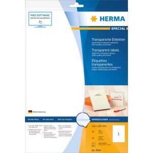 50 Stück transparente Etiketten von Herma