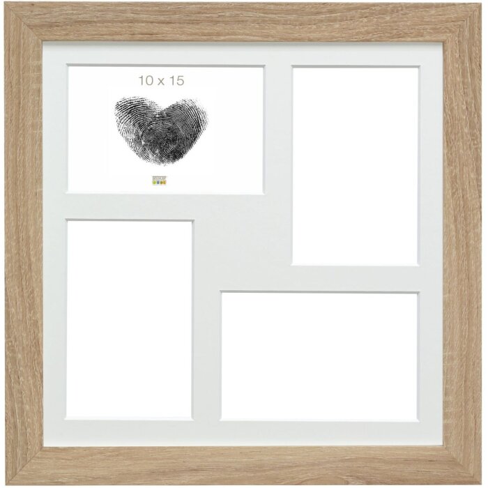 S49BH1 Rama de galerie în culoarea lemnului natural pentru 4 fotografii 10x15 cm