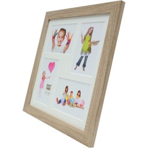 S49BH1 Rama de galerie în culoarea lemnului natural pentru 4 fotografii 10x15 cm