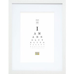 S66KF1 Rama foto albă cu passe-partout 50x70 cm