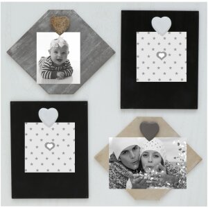 S67TT3 Tablă memo albă cu magneți pentru 4 imagini sau...