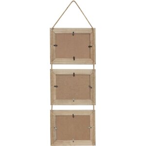 S67TV1 Suport foto din lemn de drift pentru 3 fotografii 13x18 cm