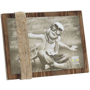 Deknudt S67UA2 Bildhalter braun gemalt mit Schnüren 13x18 cm