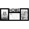S68NK2 Rama neagră pentru 3 fotografii - HOME 10x15 cm