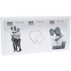 S68QK1 Rama bloc în alb cu spate înclinat pentru 3 fotografii 10x15 cm