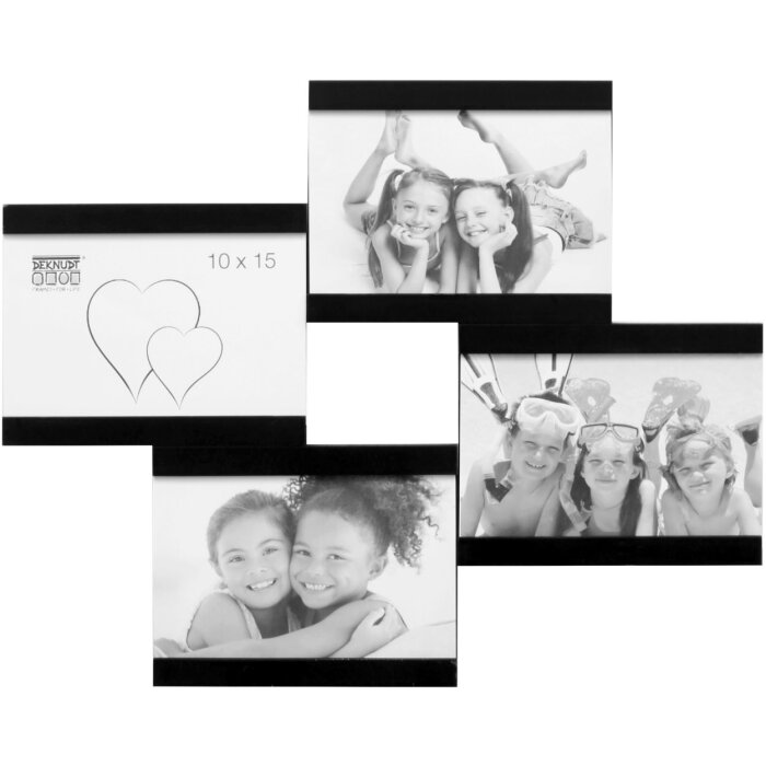 S68RK2 Rama de galerie în negru pentru 4 fotografii 10x15 cm