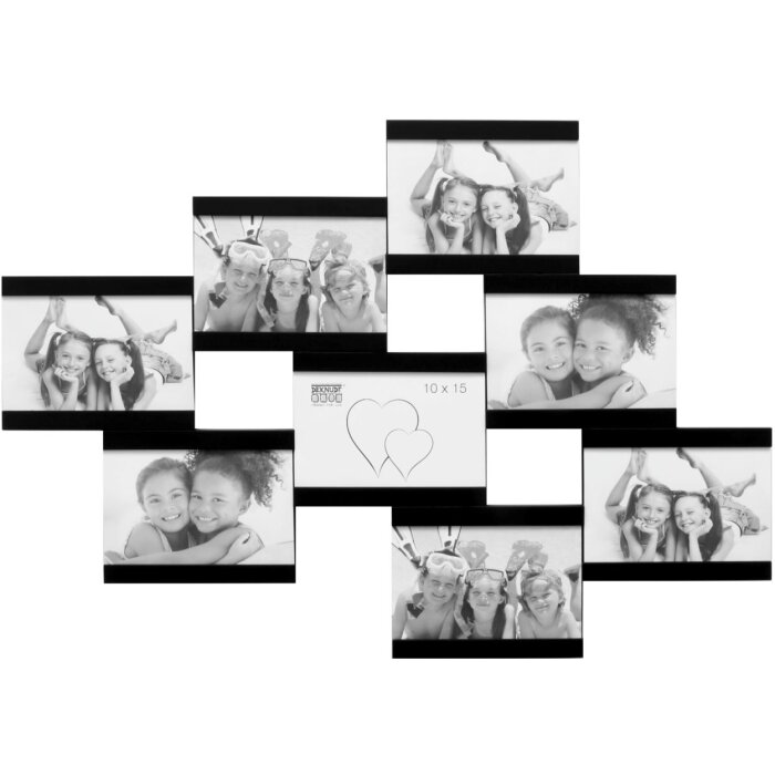 S68RK2 Rama de galerie în negru pentru 8 fotografii 10x15 cm
