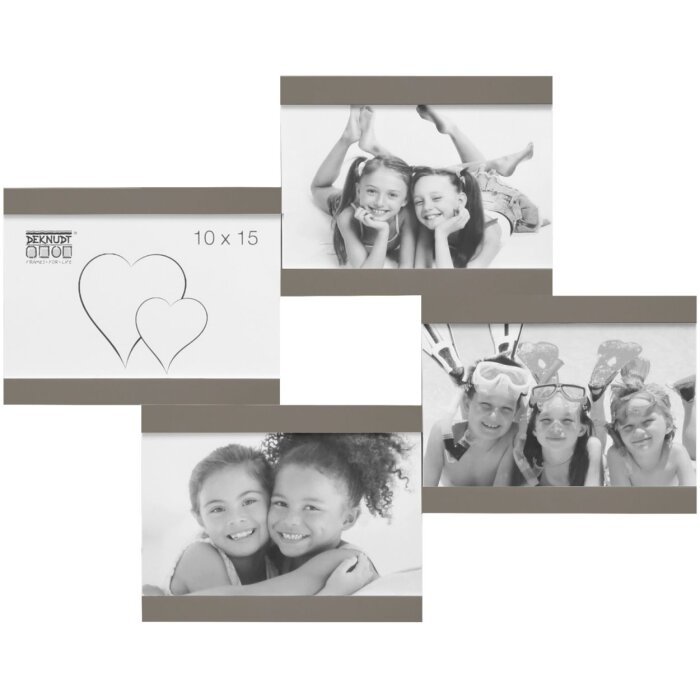 S68RK9 Rama de galerie din taupe pentru 4 fotografii 10x15 cm