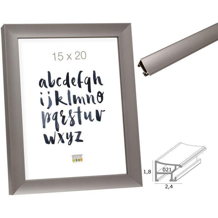 Cadru din aluminiu Deknudt S021D7 gri diferite dimensiuni de la 10x15 la 70x100 cm