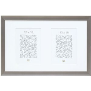 Ramă foto galerie din aluminiu gri mat pentru 2-4 fotografii