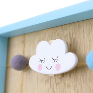 ZEP Ryan Babyrahmen Holzrahmen 10x15 cm Blau zum Hängen und Stellen