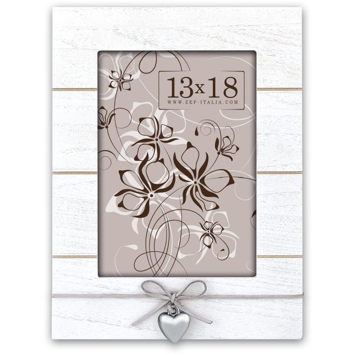 ZEP Fotorahmen Arial 10x15 cm Hochformat Holz mit Herz-Applikation