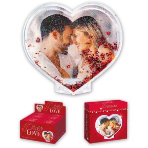 ZEP Foto Glitter-Herz 8x10 cm, weiß, 8x10 cm