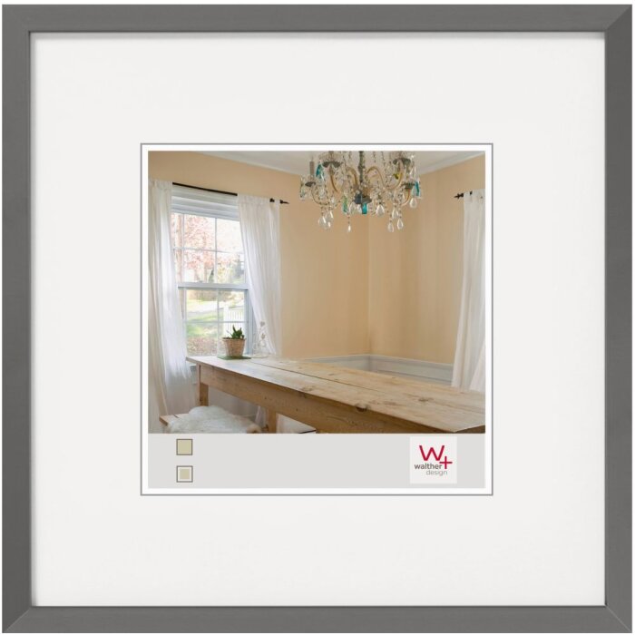 Walther Holzrahmen Peppers 13x13 cm grau