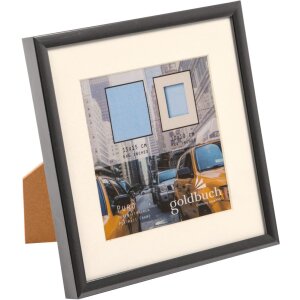 Goldbuch cadru din plastic Puro gri 15x15 cm cu passe-partout 10x10 cm