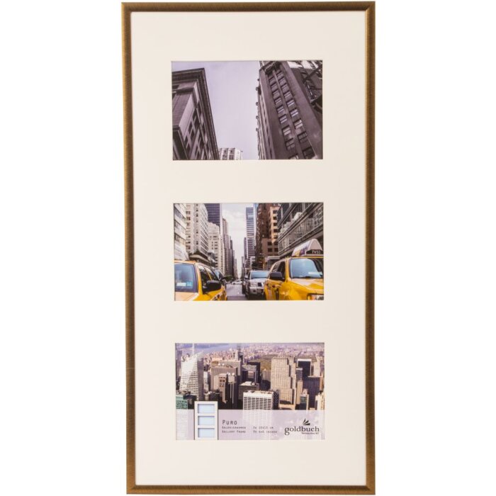 Galerie foto Goldbuch Puro 3 fotografii 10x15 cm bronz 24x47 cm montare pe perete