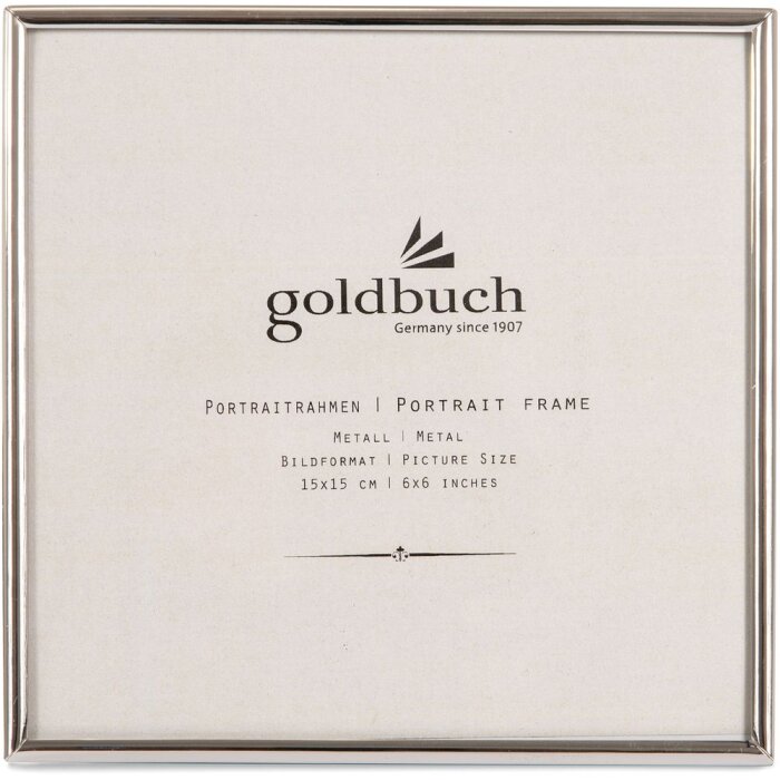Cadru foto metalic Goldbuch Fine 15x15 cm argintiu lucios
