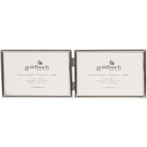 Cadru dublu Fine 2 fotografii 9x13 cm argint format peisaj